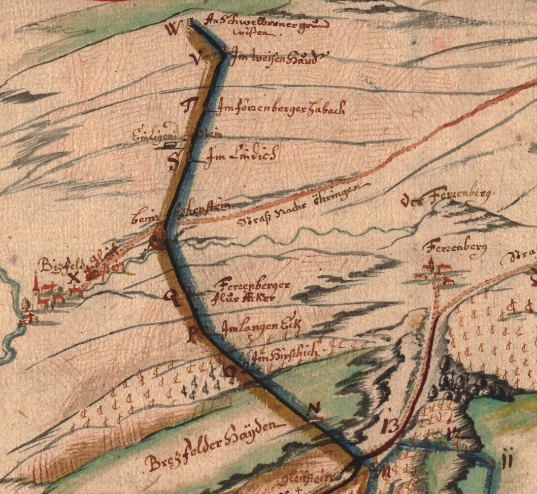Flurkarte von Verrenberg 1715